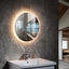 Modern Round LED Mirror with Touch Switch | 5mm Copper-Free Glass | 6000-6500K Daylight